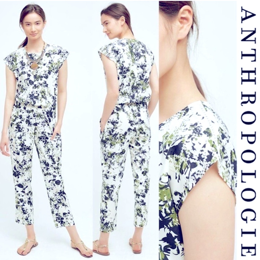Ranna Gill - Anthropologie - Aida Embroidered Floral Jumpsuit XS